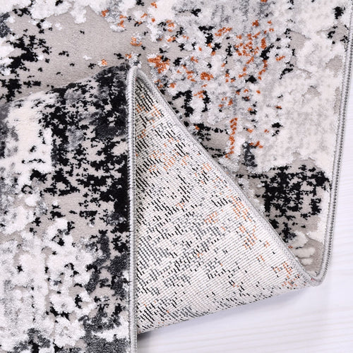 Modern Area Rug – Machine Made Rug with Acrylic Yarn, Flatweave Carpet & Overlocked Edge