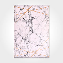 Cream Marble Area Rug – Machine Made Rug with Acrylic Yarn & Soft Pile