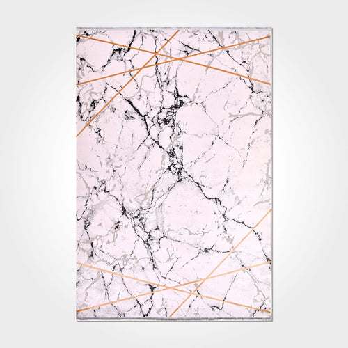 Cream Marble Area Rug – Machine Made Rug with Acrylic Yarn & Soft Pile