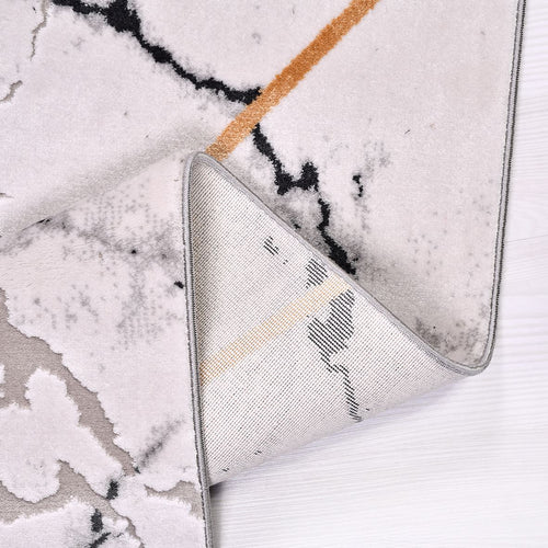 Cream Marble Area Rug – Machine Made Rug with Acrylic Yarn & Soft Pile