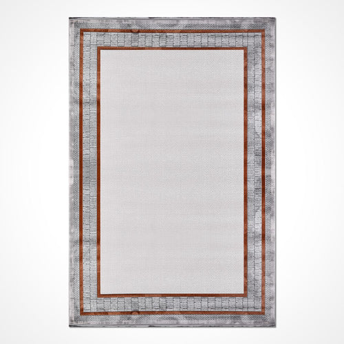Julia Grey Frame Machine Made Area Rug