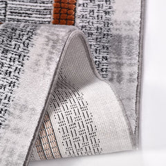 Julia Grey Frame Machine Made Area Rug