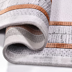 Julia Grey Frame Machine Made Area Rug