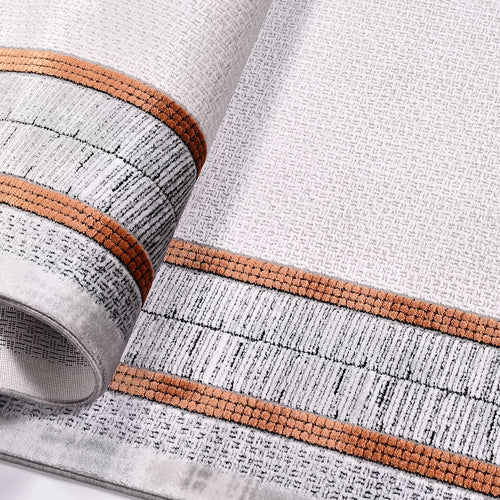 Julia Grey Frame Machine Made Area Rug