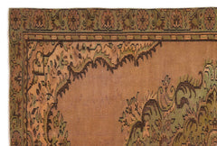 Atina Orange Vintage Wool Handmade Area Rug 6'0" x 8'10"