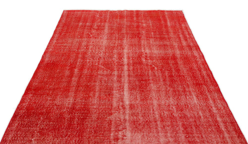 Atina Red Vintage Wool Handmade Area Rug 5'10" x 8'0"