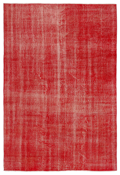 Atina Red Vintage Wool Handmade Area Rug 5'10" x 8'0"
