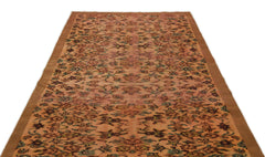 Atina Orange Vintage Wool Handmade Area Rug 5'1" x 8'11"