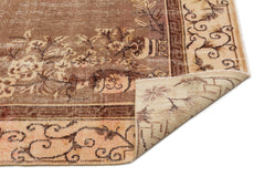 Atina Brown Classic Wool Handmade Area Rug 6'4" x 9'8"