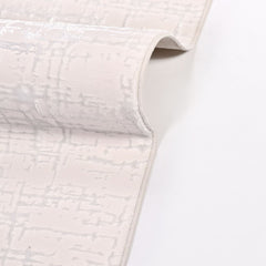 White Striped Area Rug – Machine Made Polyester Rug with Durable Loop Pile