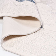 Classic Area Rug - Machine Made White Polyester Rug with 6mm Pile for Living Room