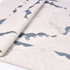 Classic Area Rug - Machine Made White Polyester Rug with 6mm Pile for Living Room