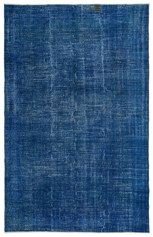 Atina Blue Vintage Wool Handmade Area Rug 6'6" x 10'0"
