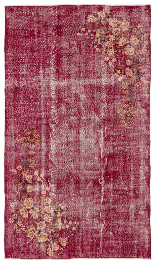 Atina Red Vintage Wool Handmade Area Rug 5'2" x 9'0"
