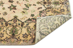 Atina Cream Classic Wool Handmade Area Rug 5'4" x 9'1"