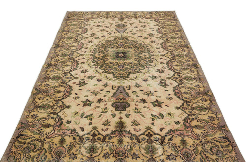 Atina Cream Classic Wool Handmade Area Rug 5'4" x 9'1"