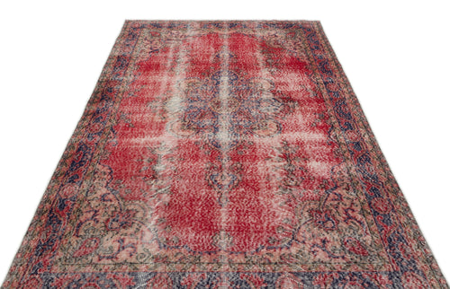 Atina Red Vintage Wool Handmade Area Rug 5'6" x 9'5"