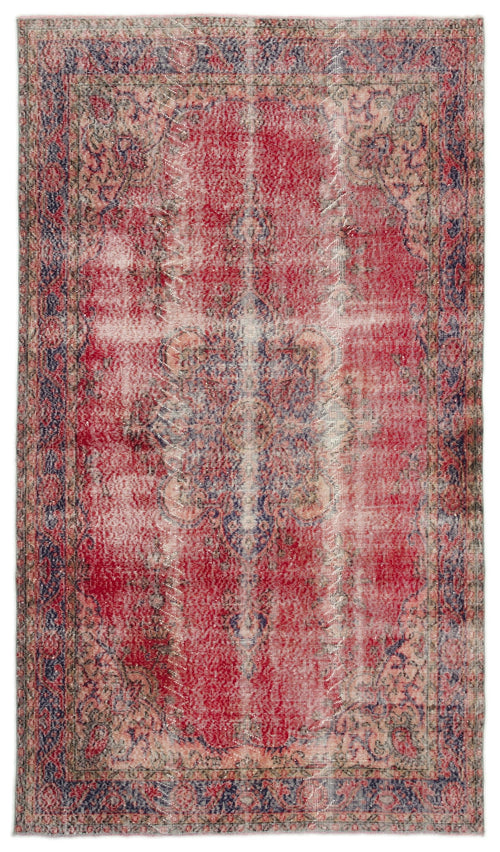 Atina Red Vintage Wool Handmade Area Rug 5'6" x 9'5"