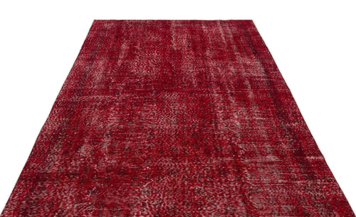 Atina Red Vintage Wool Handmade Area Rug 5'10" x 9'7"