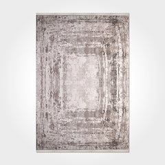 Modern Area Rug – Machine Made Cream Flatweave Rug with Laser Cut Edges