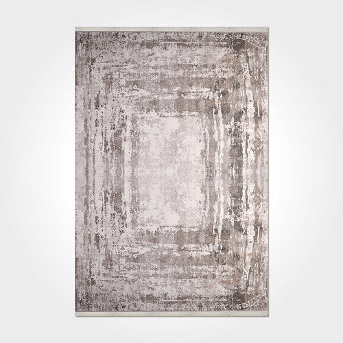 Modern Area Rug – Machine Made Cream Flatweave Rug with Laser Cut Edges