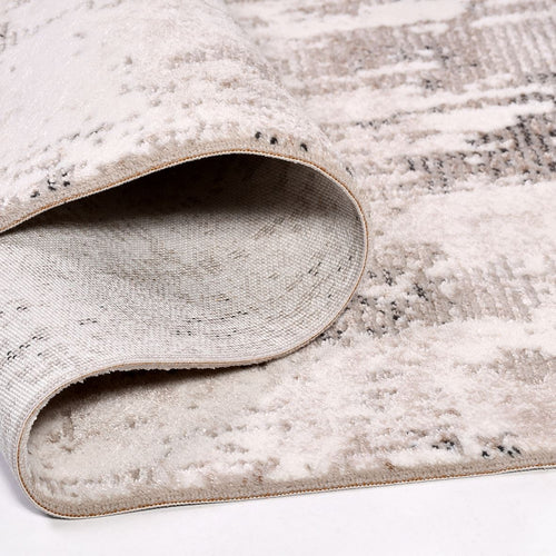 Modern Area Rug – Machine Made Cream Flatweave Rug with Laser Cut Edges