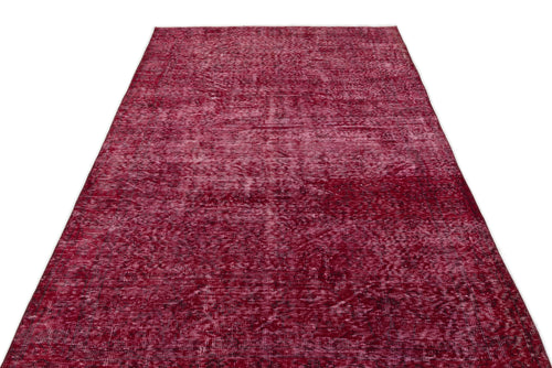 Atina Red Vintage Wool Handmade Area Rug 5'4" x 8'2"