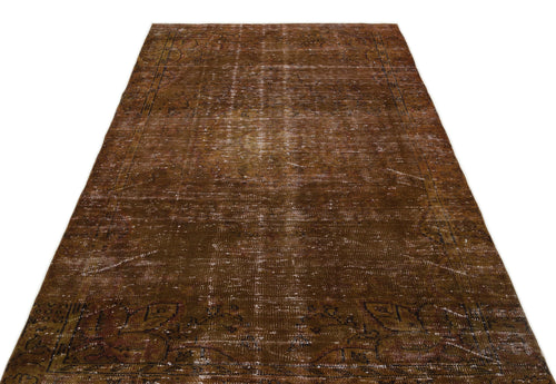 Atina Brown Vintage Wool Handmade Area Rug 4'11" x 8'9"