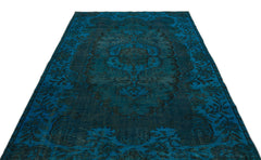 Atina Turquoise Vintage Wool Handmade Area Rug 5'11" x 8'11"