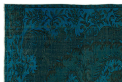 Atina Turquoise Vintage Wool Handmade Area Rug 5'11" x 8'11"