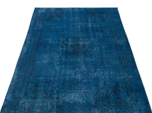 Atina Turquoise Vintage Wool Handmade Area Rug 3'10" x 6'6"
