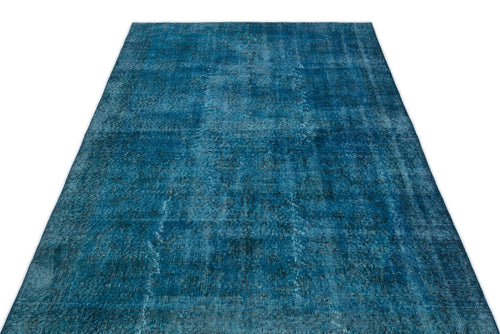 Atina Turquoise Vintage Wool Handmade Area Rug 4'9" x 8'6"
