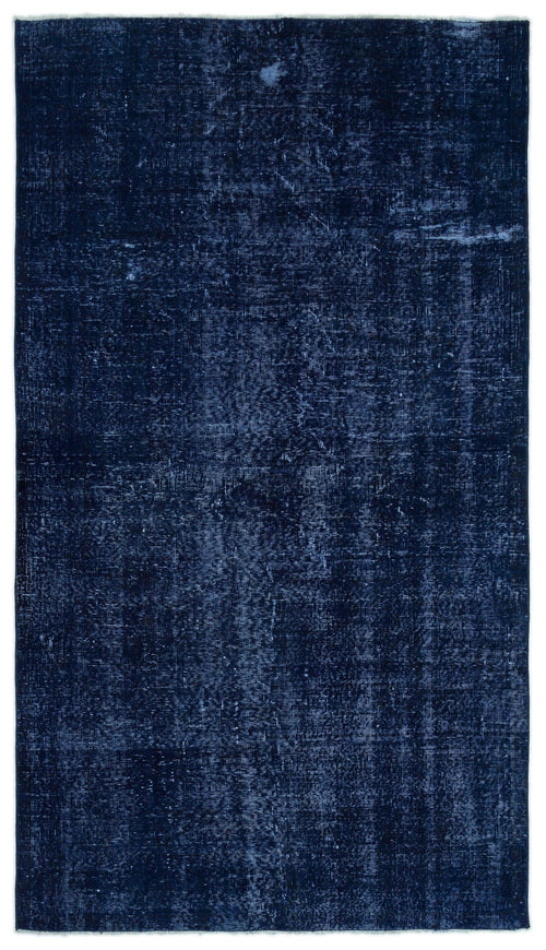 Atina Blue Vintage Wool Handmade Area Rug 4'11" x 8'7"