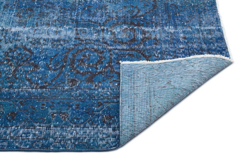 Atina Turquoise Vintage Wool Handmade Area Rug 5'6" x 8'7"