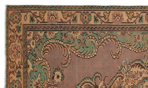 Atina Brown Classic Wool Handmade Area Rug 5'5" x 8'5"