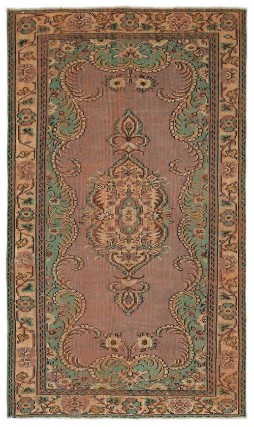 Atina Brown Classic Wool Handmade Area Rug 5'5" x 8'5"