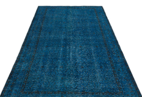 Atina Turquoise Vintage Wool Handmade Area Rug 4'11" x 8'8"