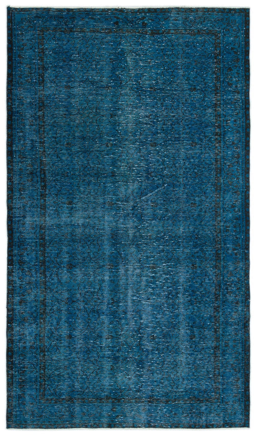 Atina Turquoise Vintage Wool Handmade Area Rug 4'11" x 8'8"