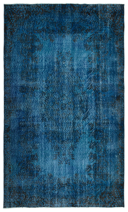 Atina Turquoise Vintage Wool Handmade Area Rug 5'6" x 9'4"