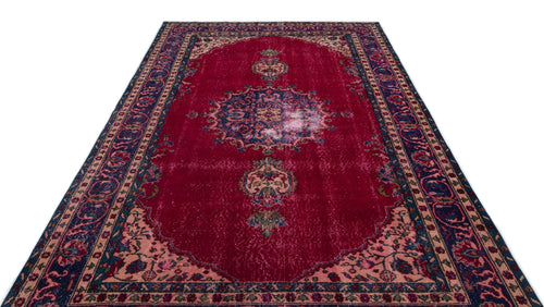 Atina Red Classic Wool Handmade Area Rug 6'5" x 10'3"