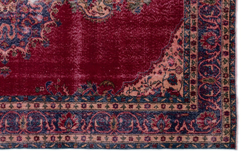 Atina Red Classic Wool Handmade Area Rug 6'5" x 10'3"
