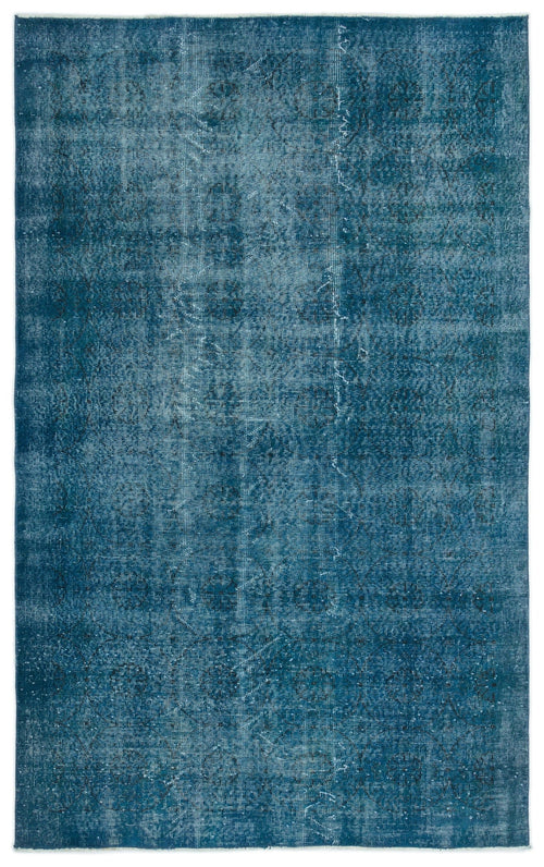 Atina Turquoise Vintage Wool Handmade Area Rug 5'3" x 8'4"