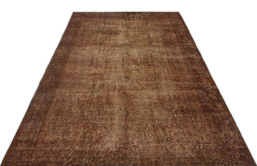 Atina Brown Vintage Wool Handmade Area Rug 5'7" x 9'6"
