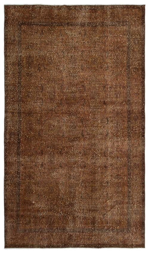 Atina Brown Vintage Wool Handmade Area Rug 5'11" x 10'2"