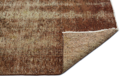 Atina Brown Vintage Wool Handmade Area Rug 5'9" x 8'11"