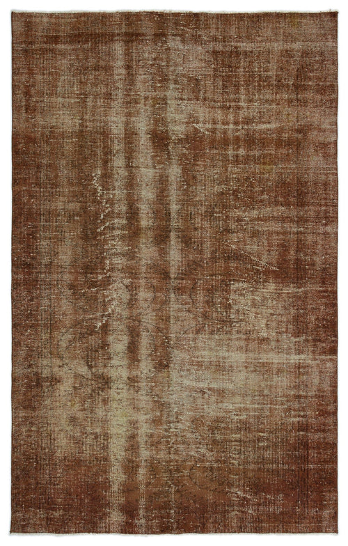 Atina Brown Vintage Wool Handmade Area Rug 5'9" x 8'11"