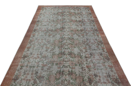 Atina Blue Vintage Wool Handmade Area Rug 5'4" x 9'6"