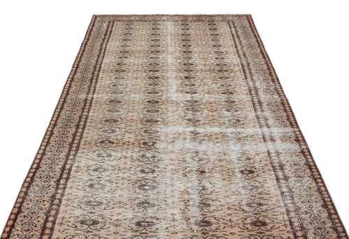 Atina Beige Vintage Wool Handmade Area Rug 5'0" x 8'4"
