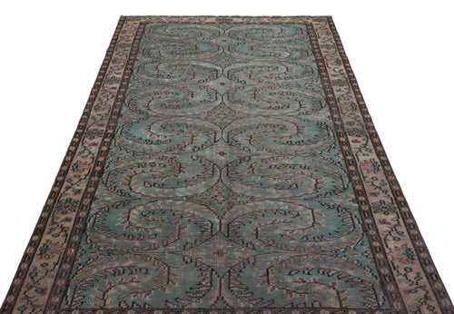 Atina Brown Vintage Wool Handmade Area Rug 5'1" x 8'10"