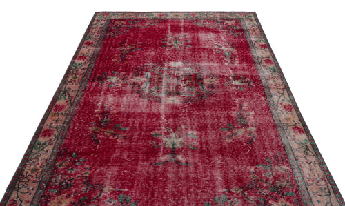 Atina Red Vintage Wool Handmade Area Rug 6'2" x 8'9"